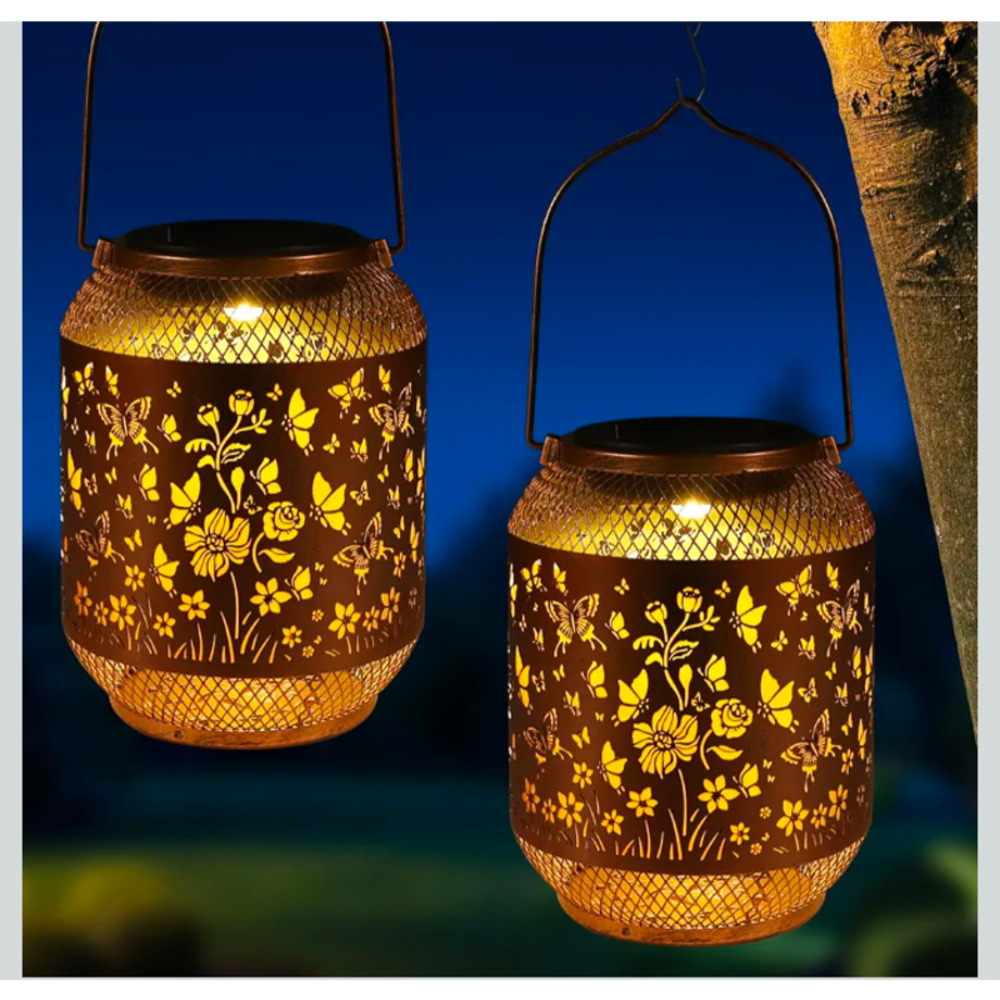 Solar Lanterns Outdoor Butterfly pattern